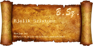 Bjelik Szixtusz névjegykártya